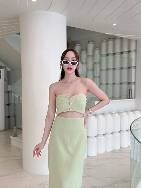 SIRINNN Off- Hollow Out  Tube Dresses